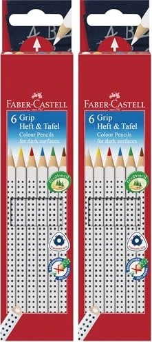 Faber-Castell Grip Kreidestift Kreidestift sortiert, Kartonetui, 6er-Set