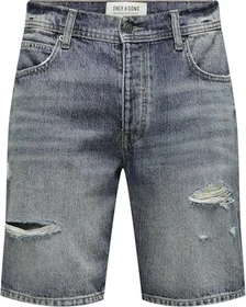 ONLY & SONS Wide Mid Edge Shorts Jeans dark blue denim (Herren)