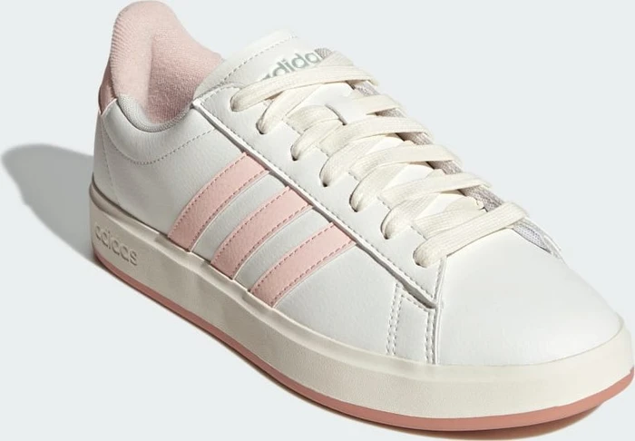 adidas Grand Court Cloudfoam Lifestyle Court Comfort core white/wonder quartz/linen green met. (Damen)