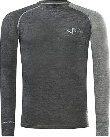 Black Crevice Merino Funktionsshirt langarm anthracite/grau (Herren)