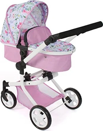 Bayer Chic 2000 Mika Kombipuppenwagen flowers rosa