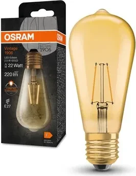 Osram Ledvance Filament LED Vintage 1906 Edison 22 2.5W/824 E27