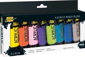 Kreul Solo Goya Acrylfarbe Mixed Colors, 8 Farben, 20ml, 8er-Set