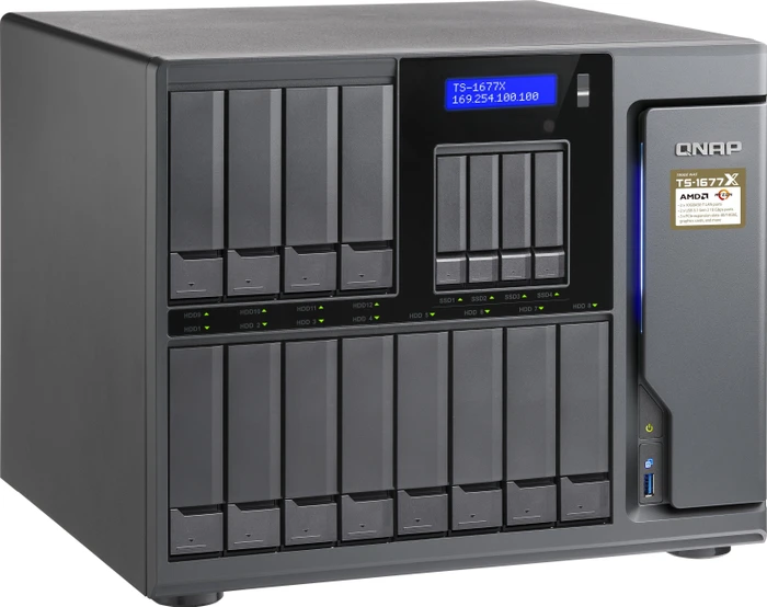 QNAP Turbo Station TS-1677X-1700-64G, 64GB RAM, 2x RJ-45 10GBase-T, 4x RJ-45 1000Base-T
