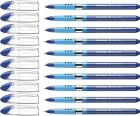 Schneider Slider Basic M Kugelschreiber blau/silber, 10er-Pack