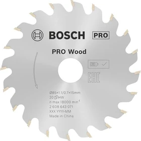 Bosch Professional Optiline Wood Kreissägeblatt 20Z, 85x1.1x15mm, 1 Stück
