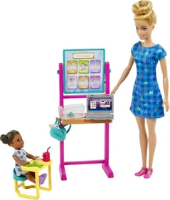 Mattel Barbie - Ich wäre gern... Erzieherin Spielset mit Kleinkind blond