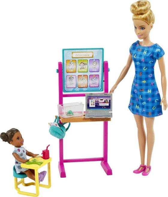 Mattel Barbie - Ich wäre gern... Erzieherin Spielset mit Kleinkind blond