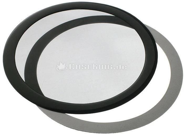 DEMCiflex Staubfilter 140mm rund schwarz/schwarz