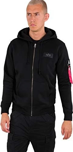 Alpha Industries Back Print Zip Hoodie schwarz (Herren)