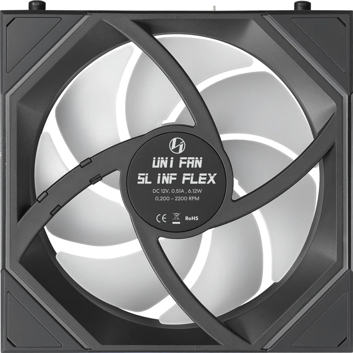 Lian Li Uni Fan SL-INF FLEX ARGB, schwarz, 120mm, 3er-Pack