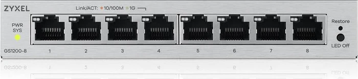 Zyxel GS1200 Desktop Gigabit Smart Switch, 8x RJ-45