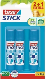 tesa Stick EcoLogo Klebestift blau, 30g (3x 10g)
