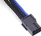 SilverStone PP07-IDE6BA, 6-Pin PCIe Verlängerung 250mm, sleeved blau/schwarz Vorschaubild
