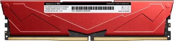 TeamGroup T-Force VULCANα rot UDIMM 32GB Kit, DDR5-6000, CL38-38-38-78, X8