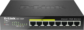 D-Link DGS-1000 Desktop Gigabit Switch, 8x RJ-45, 68W PoE+ (DGS-1008P)