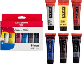 Royal Talens Amsterdam Primary Acrylfarben, 6 Farben, 20ml