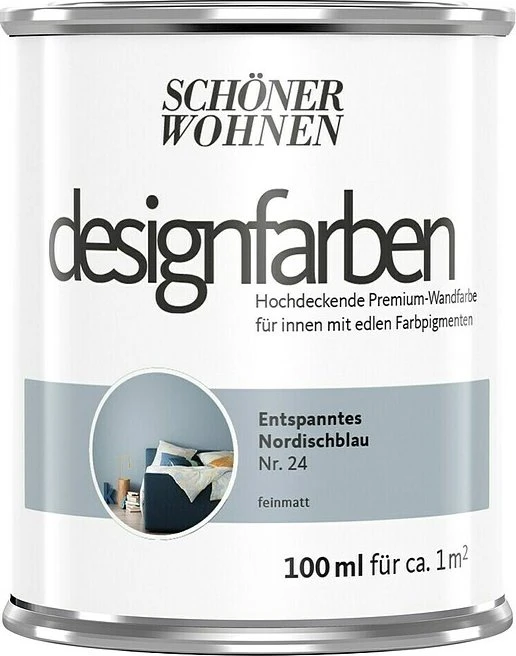 Schöner Wohnen Designfarben innen entspanntes nordischblau, 100ml