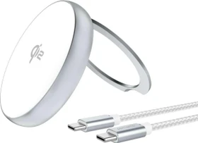 4smarts Qi2 Charger Kickstand silber/weiß