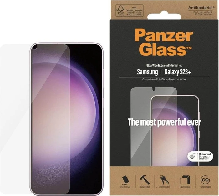 PanzerGlass Screen Protector Ultra-Wide Fit für Samsung Galaxy S23+
