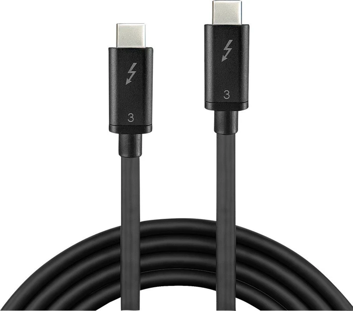 Lindy Thunderbolt Kabel, 60W, schwarz, 0.5m (verschiedene Markenbezeichnungen)