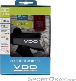 VDO Cycle Parts Eco Light M30 + Red Beleuchtungsset