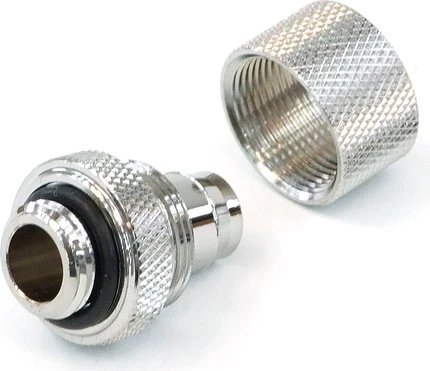 Aquatuning Schlauchanschluss, G1/4" auf 13/10mm, silber vernickelt