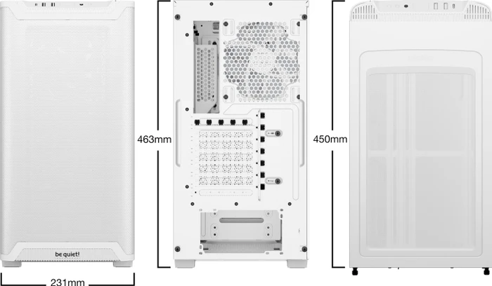 be quiet! Pure Base 501 LX White, Glasfenster