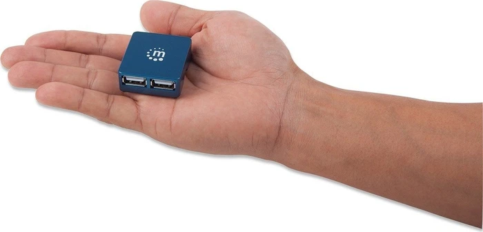 Manhattan Micro USB-Hub, 4x USB-A 2.0, USB-A 2.0 [Stecker]
