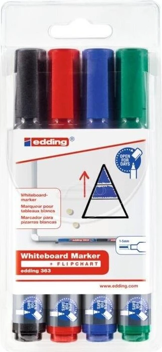 edding 363 Whiteboardmarker sortiert, 4er-Set