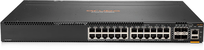 HPE Aruba CX 6300 Series 6300M Rackmount Gigabit Managed Switch, 24x RJ-45, 4x SFP56