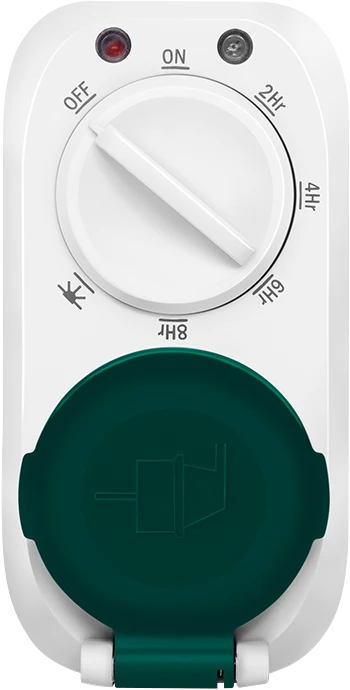 LogiLink analoger Outdoor Zeitschalter mit Dämmerungssensor, IP44, grün/weiß