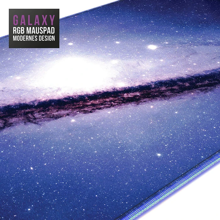 Titanwolf Galaxy RGB XXL Gaming-Mauspad, 800x300mm, schwarz/blau