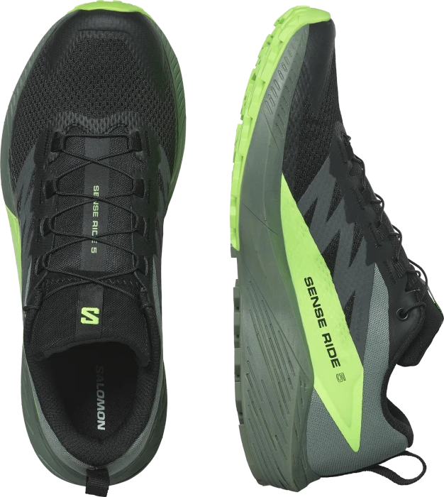 Salomon Sense Ride 5 black/laurel wreath/green gecko (Herren)