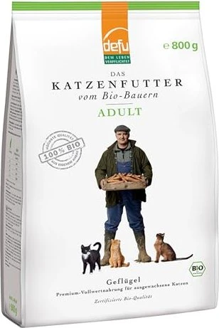 defu Geflügel Adult Katzenfutter, 3.20kg (4x 800g)