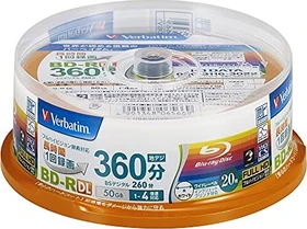 Verbatim BD-R 50GB, 4x, 20er Spindel, printable