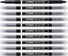 STABILO Trio 2 in 1 schwarz, 10er-Pack