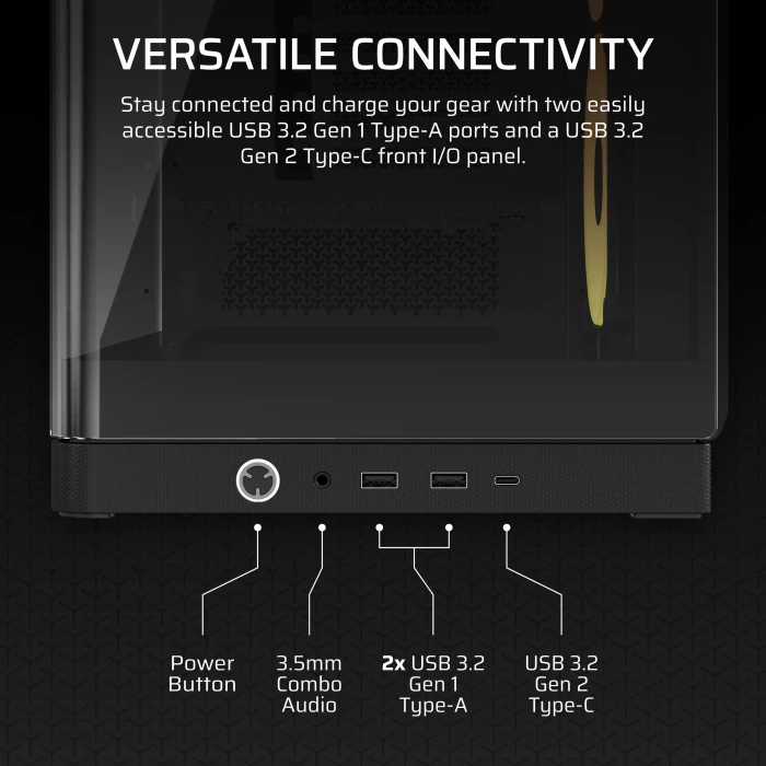 Corsair FRAME 4500X LX-R RGB, schwarz, Glasfenster