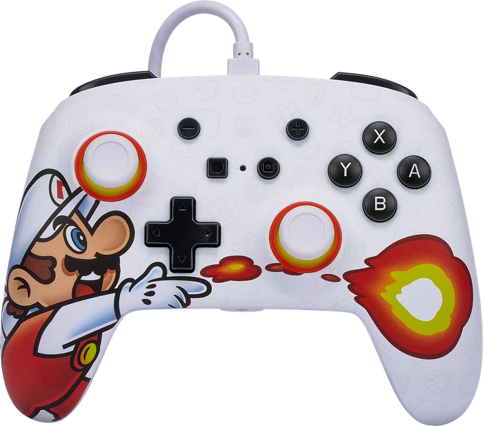 PowerA Enhanced Wired Controller Fireball Mario (Switch)