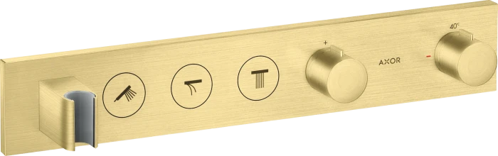Hansgrohe AXOR ShowerSolutions Thermostatmodul Select 530/90 Unterputz für 3 Verbraucher brushed brass
