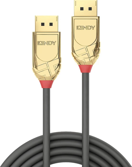 Lindy Gold Line DisplayPort 1.2 Kabel schwarz, 7.50m