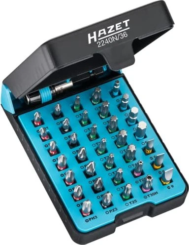 Hazet 2240N/36 BitE Bitset inkl. Werkzeugbox, 36-tlg.