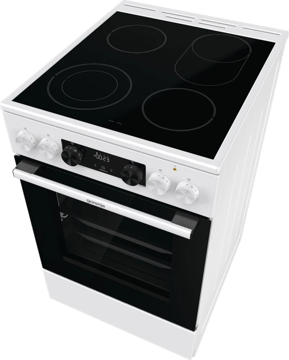 Gorenje GECS5C70WA Elektroherd mit Glaskeramik-Kochfeld