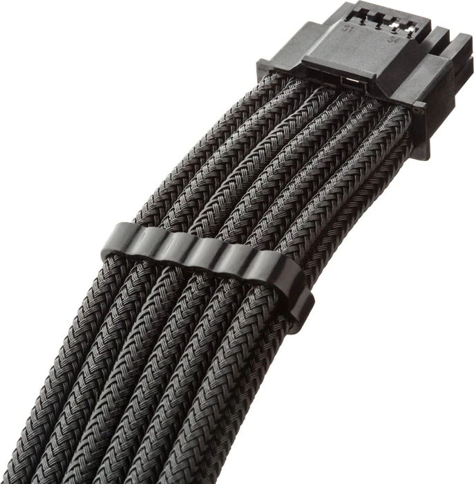 CableMod C-Series Pro, 12V-2x6 Kabel, 3x 8-Pin PCIe Stecker auf 16-Pin PCIe 5.1 12V-2x6 Stecker, Adapterkabel, 90°, Variante A, schwarz, 45cm