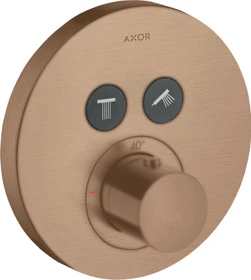 Hansgrohe Axor ShowerSelect rund Thermostat mit 2 Ventilen brushed red gold