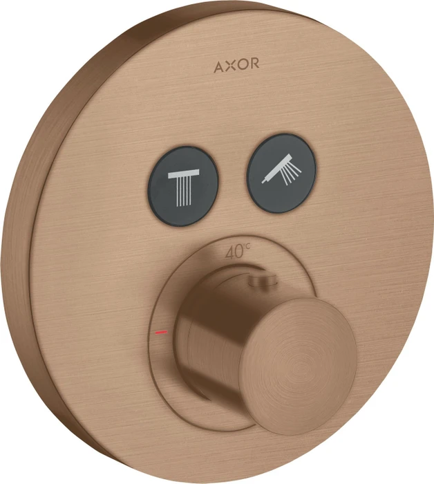 Hansgrohe Axor ShowerSelect rund Thermostat mit 2 Ventilen brushed red gold