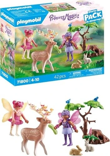 playmobil Princess Magic Starter Pack Feen mit süßen Waldtieren
