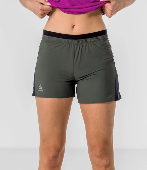 Löffler Running Shorts ASSL Laufhose kurz olive (Damen)