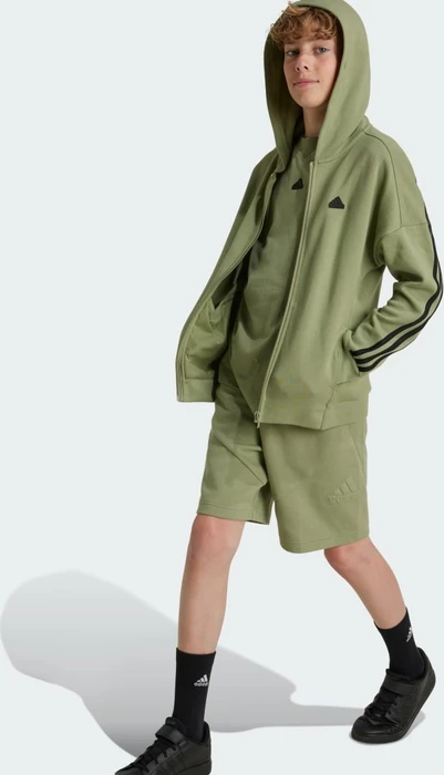 adidas Future Icons 3-Streifen Hoodie tent green/black (Junior)