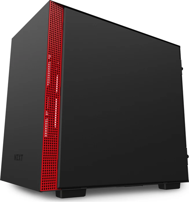 NZXT H210i, schwarz/rot, Glasfenster, Mini-ITX